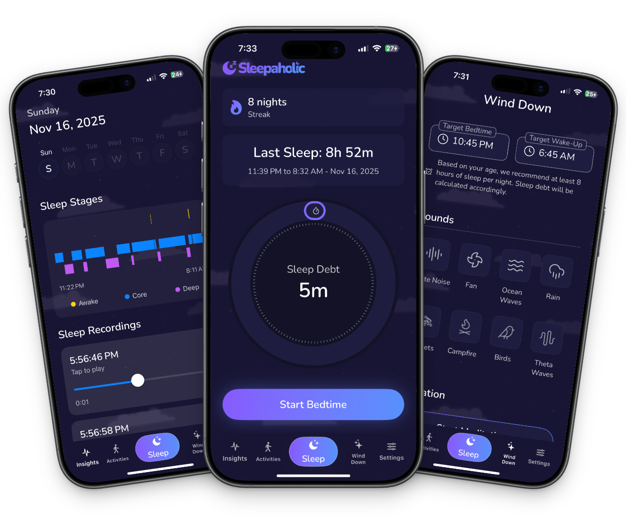 Sleepaholic app preview